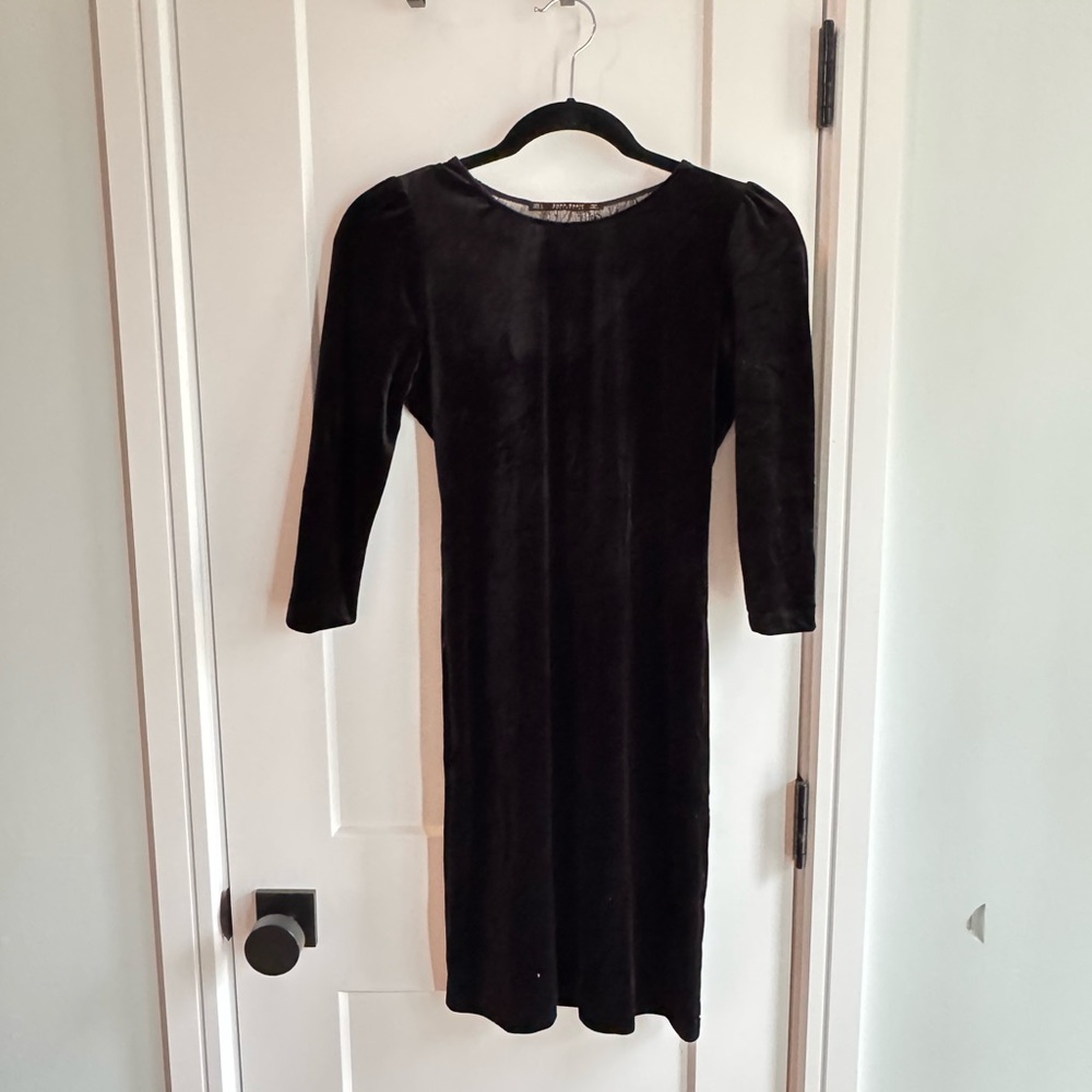 Zara Black Long Sleeve Dress